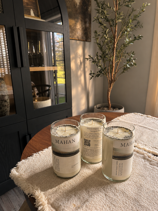 Mahan Winery Repurposed Wine Glass Candle